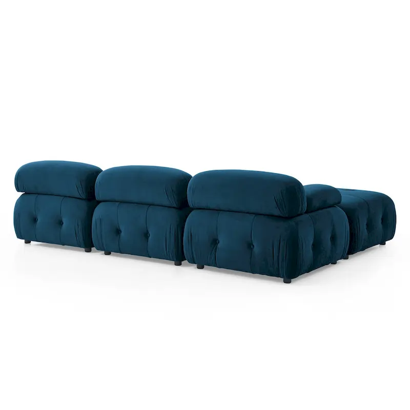 Blue 93 Modular L-Shaped 4-Seater Sofa with Reversible Ottoman