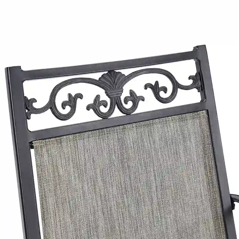 Dining Set with 6 Swivel Chairs and 1 Rectangle Metal Table