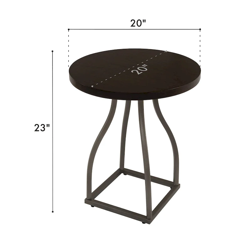 HomePop Lindsay Metal Base Accent Table