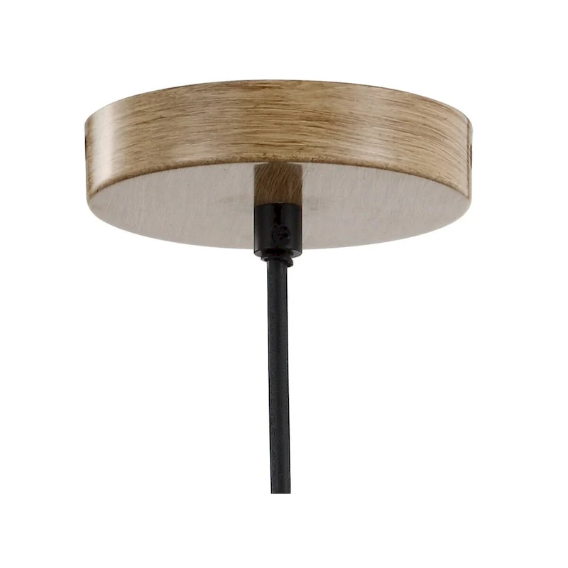 Gallery 11.75  Pinecone Wood LED Pendant, Natural/Black by JONATHAN Y