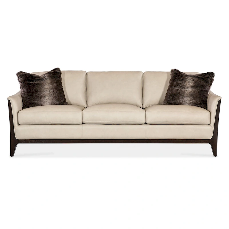 Tular Leather Sofa, Cream