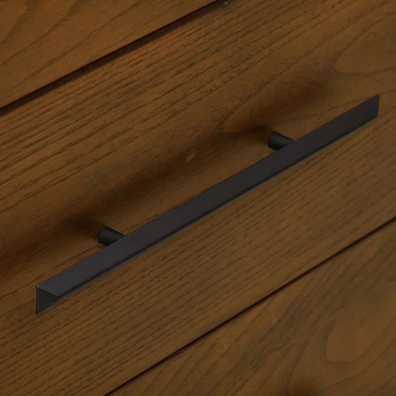 Pecan 6 Drawer Wood Dresser