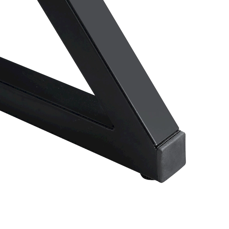 47 Modern Rectangular Coffee Table with Sintered Stone Tabletop and X-shaped Metal Legs