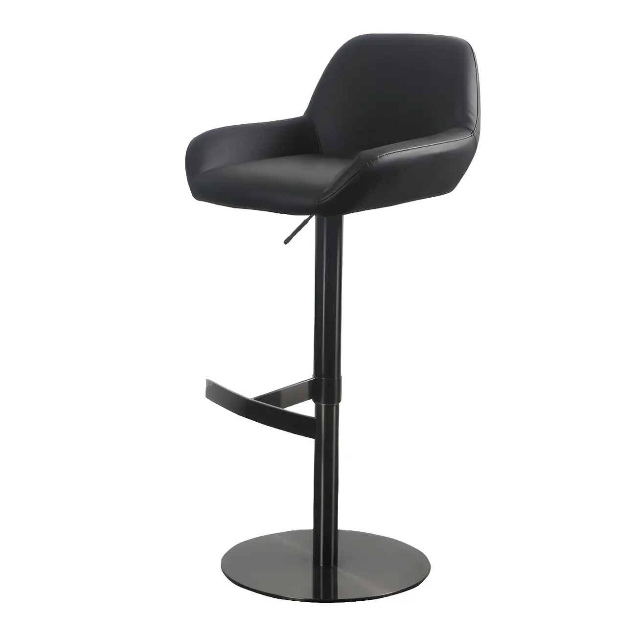 Glossy Metal Bucket Swivel Adjustable Bar Stools