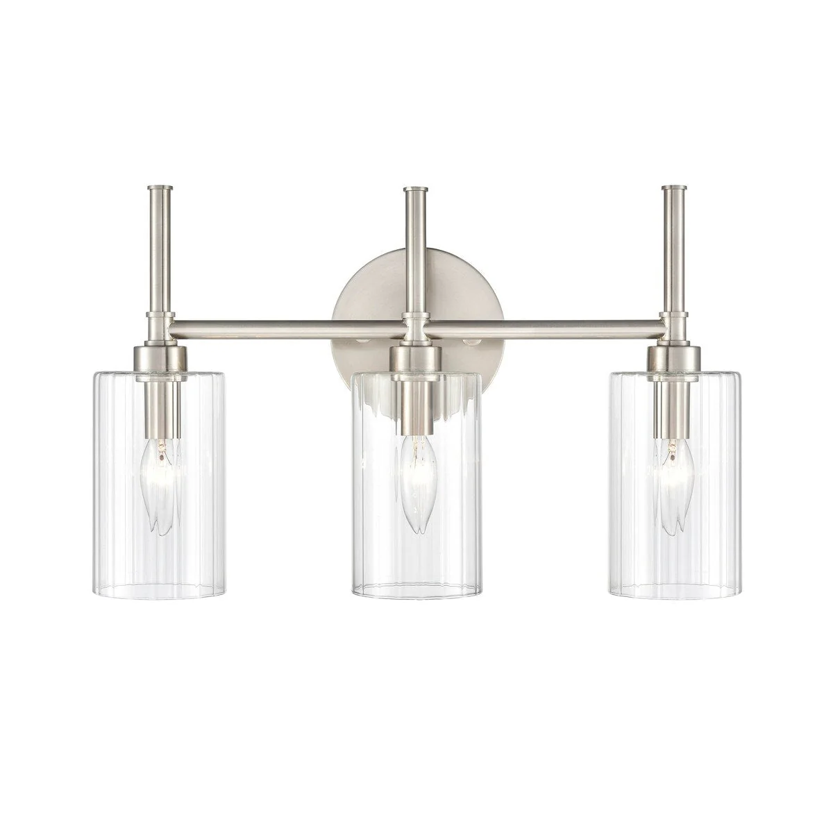Millennium Lighting Chastine Bathroom Vanity Light Fixture with Clear Beveled Glass Shades