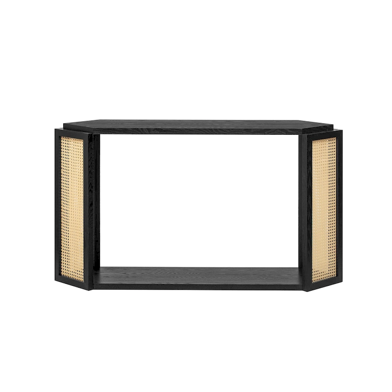 53 Arrow Console Table with Woven Rattan