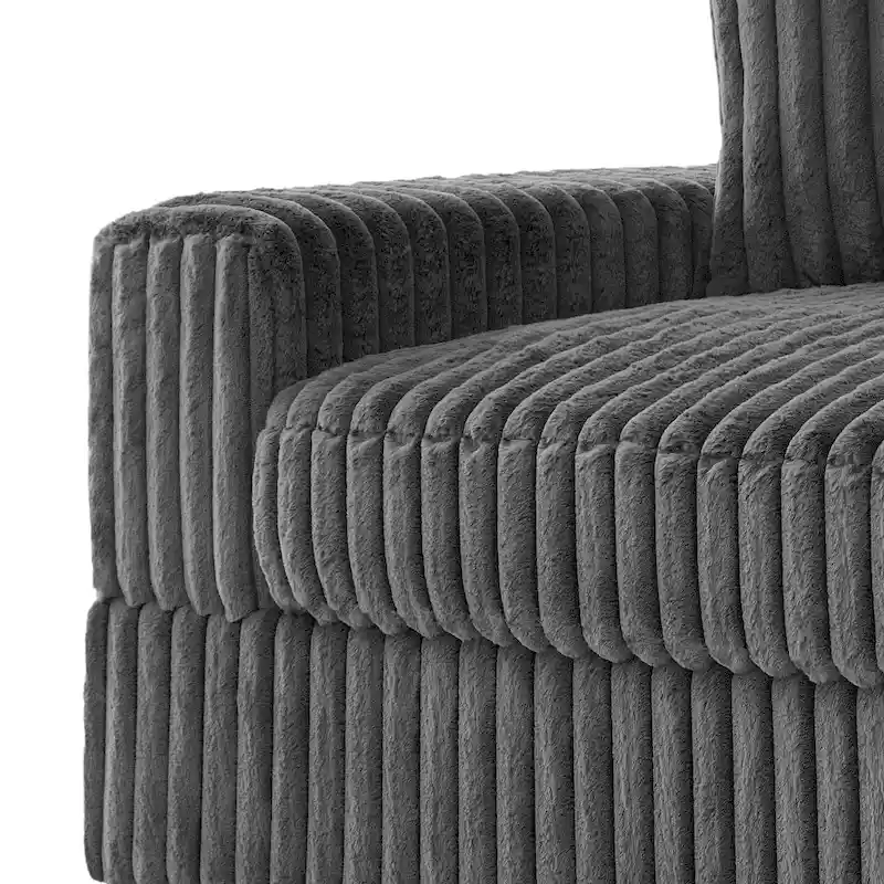 Upholstered Chenille Velvet L Shaped Couch Modular Sofa With Chaise Lounge
