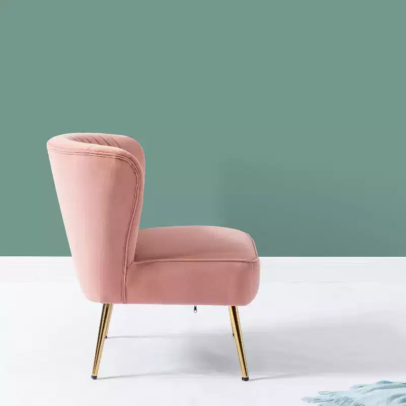 Quentin Velvet Accent Side Chair with Padded Seat Set of 2 | Karat Home