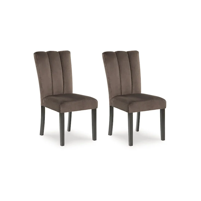 Signature Design by Ashley Zendalia Brown/Black Dining Upholstered Side Chair (Set of 2) - 19.5 W x 23.25 D x 38.5 H