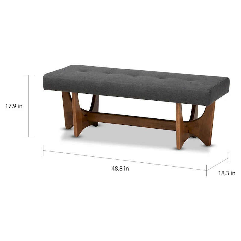 Carson Carrington Ullarp Mid-century Modern Upholstered Bench