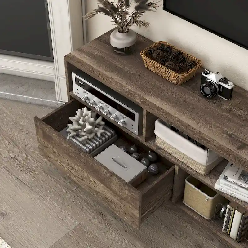 Santee Mid-Century Modern 70-inch TV Stand with Drawer by Furniture of America