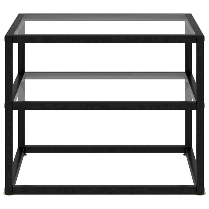 vidaXL Console Table Transparent 19.7x15.7x15.7 Tempered Glass - 19.7 x 15.7 x 15.7