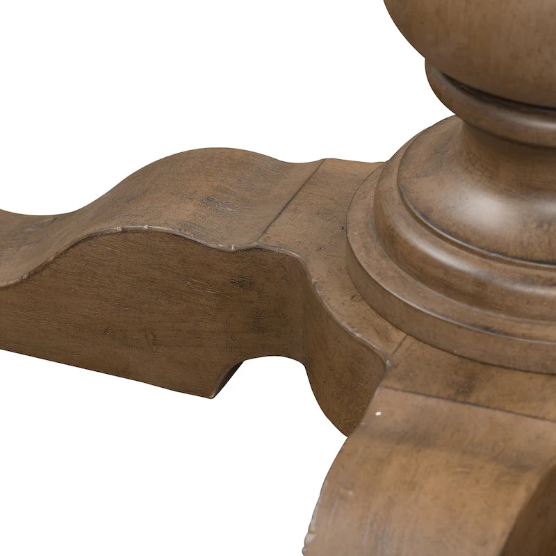 Americana Farmhouse Dusty Taupe Pedestal Table Set with Dining Chairs Options