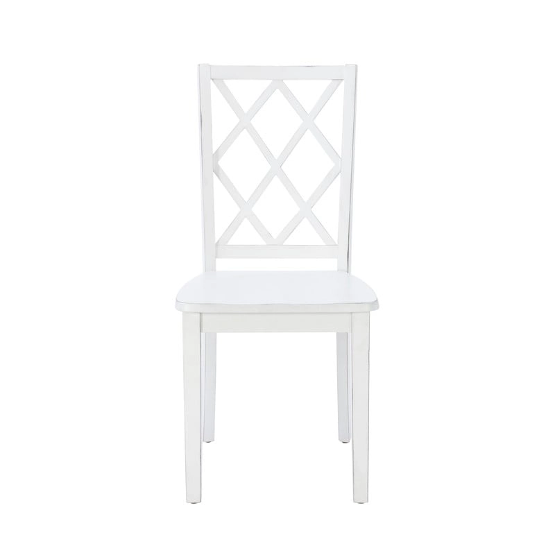Harrow 5-piece White Farmhouse Dining Set