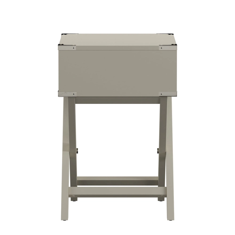 Kenton II X Base Wood Accent Campaign Table iNSPIRE Q Modern