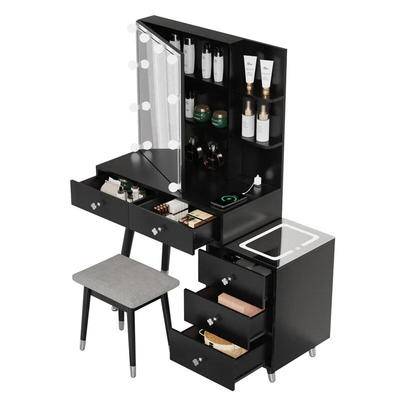 5 drawers Dressing table set with plugs