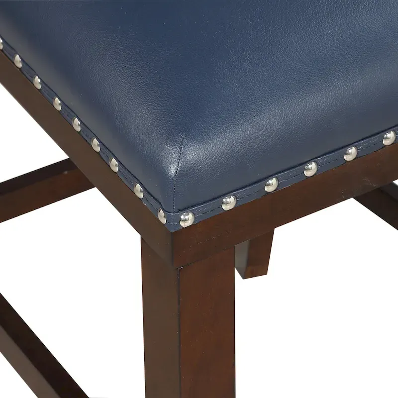 Toledo Wood and Faux Leather Bar Stools (Set of 2) by Greyson Living