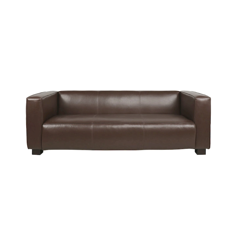 Goyette Faux Leather 3 Seater Sofa by Christopher Knight Home
