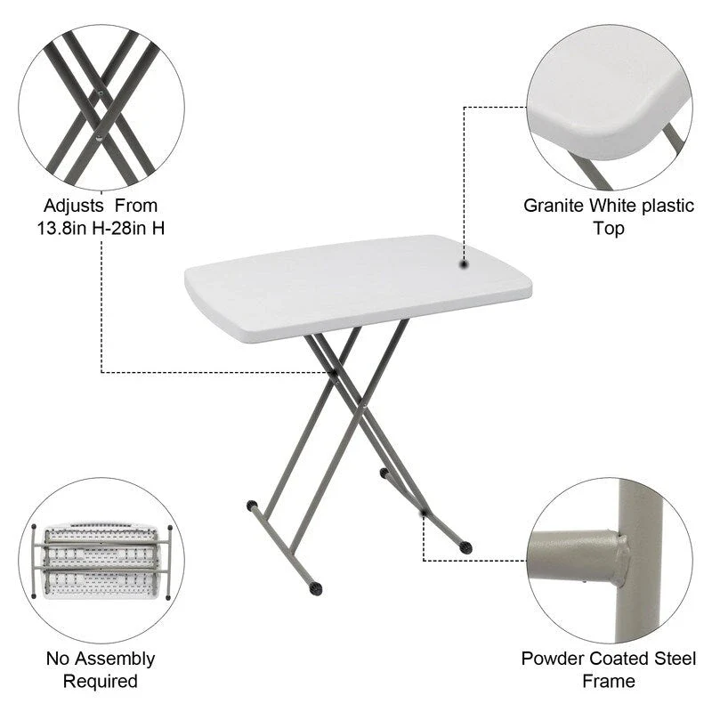 30 HDPE Adjustable Folding Table