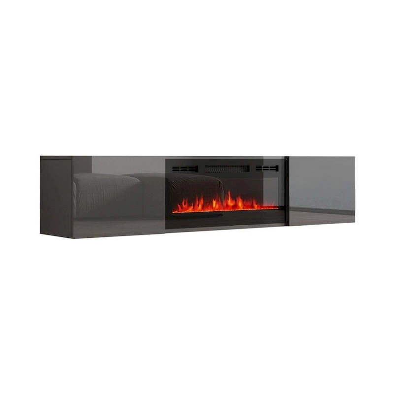 Cali EF Wall Mounted Electric Fireplace Modern 72 TV Stand