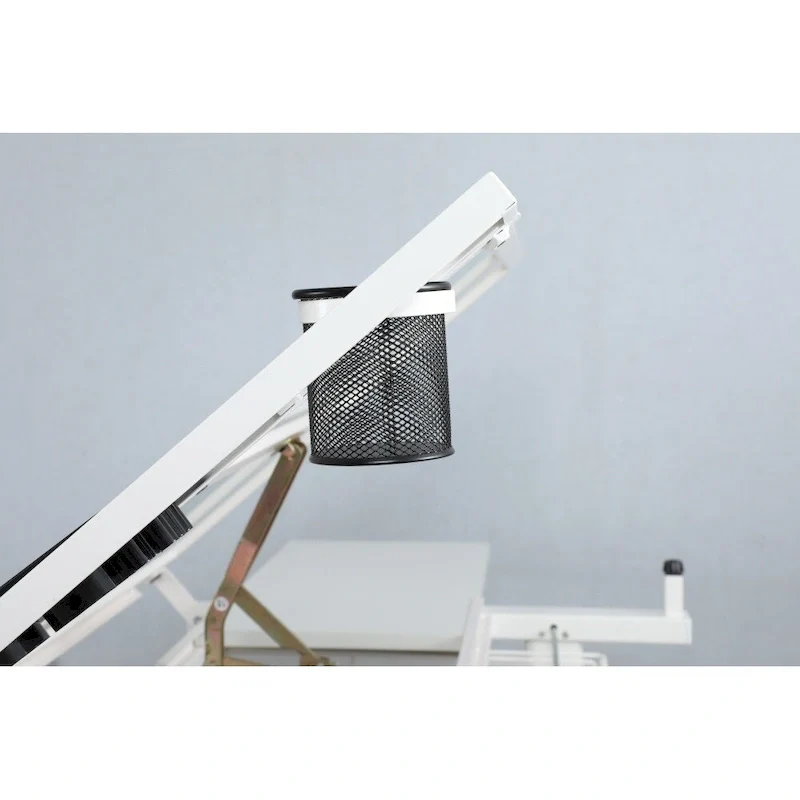 Hand Crank Adjustable Drafting Drawing Table with Stool and 2 Drawers