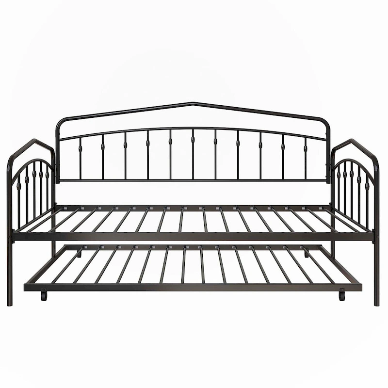 twin daybed with twin trundle, Black
