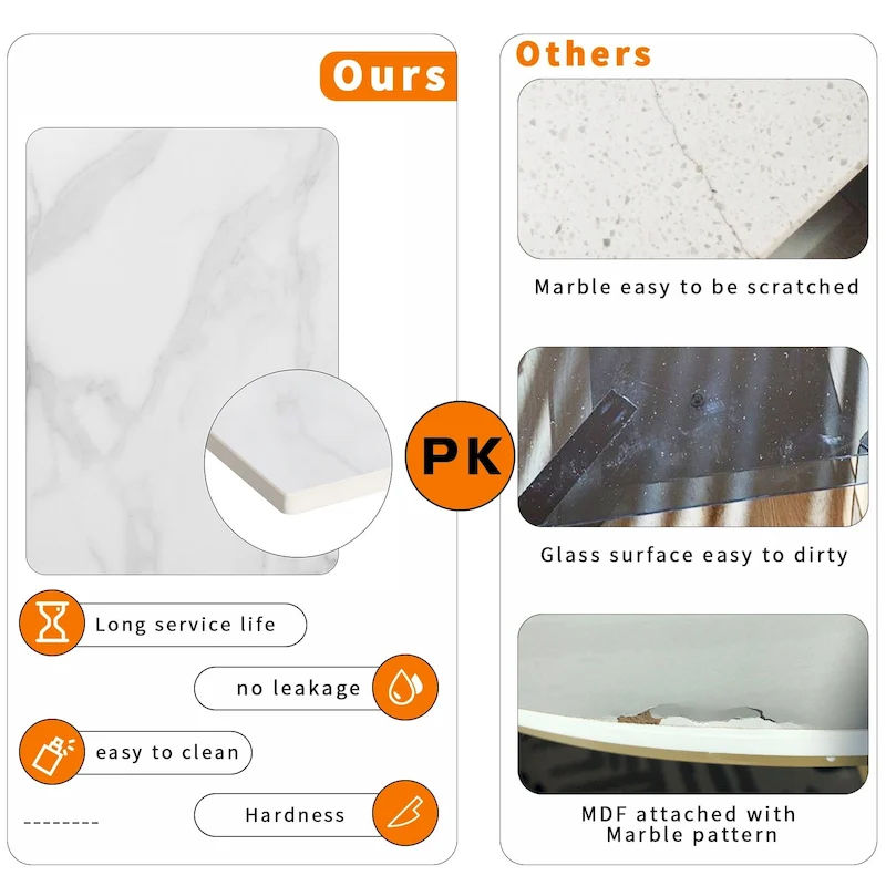 Modern Coffee Tables Round 2 Tier Sintered Stone Tabletop - 31.5 W x 18.7 H