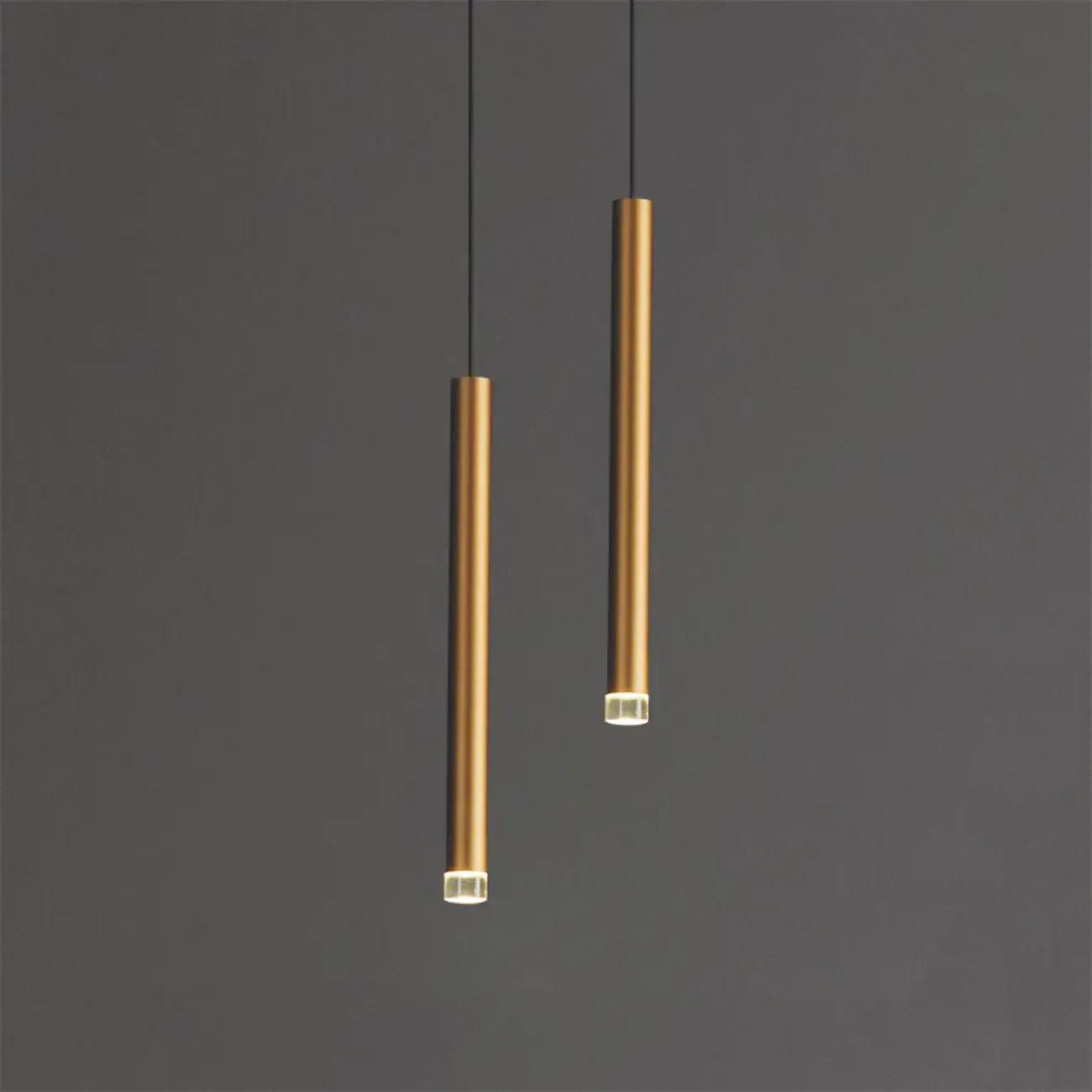 Modern Gold Metal Acrylic Geometry LED Pendant Light