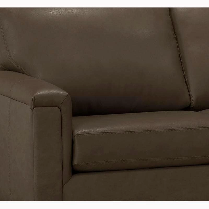 Malibu L-shaped Top-grain Leather Sectional Sofa - 122.5 x 85 x 36.5 x 35
