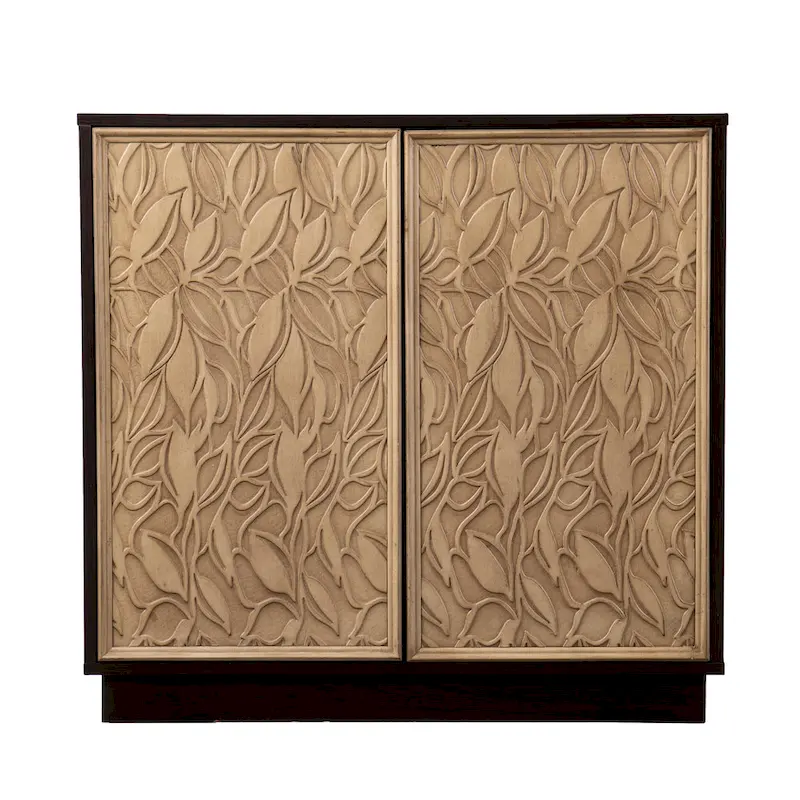 SEI Furniture Elinda Transitional Brown Wood Cabinet