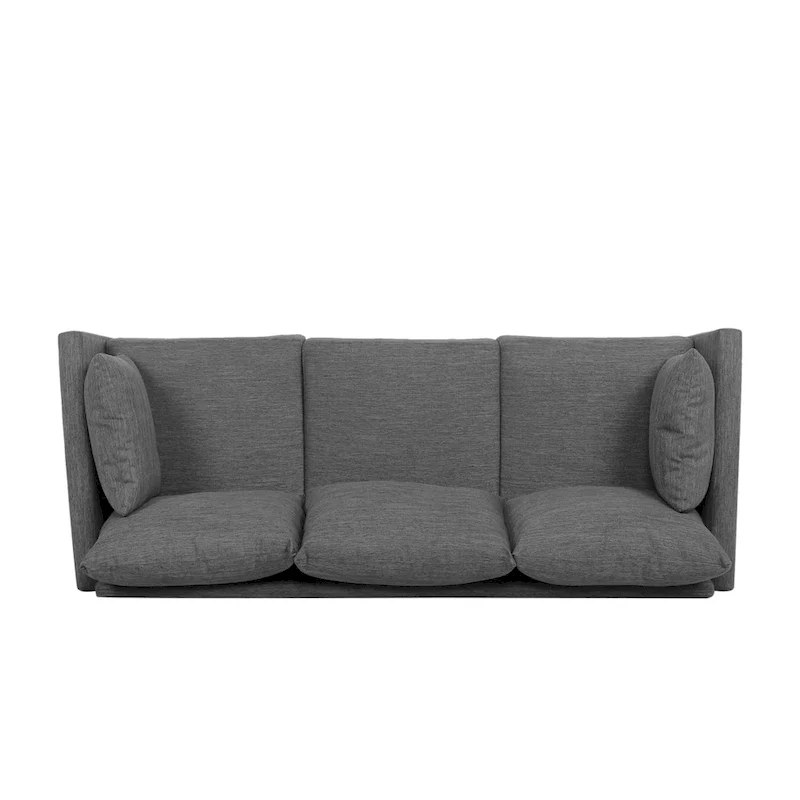 Modern 76.5 3-Seater Sofa with Birchwood Legs and Pillows