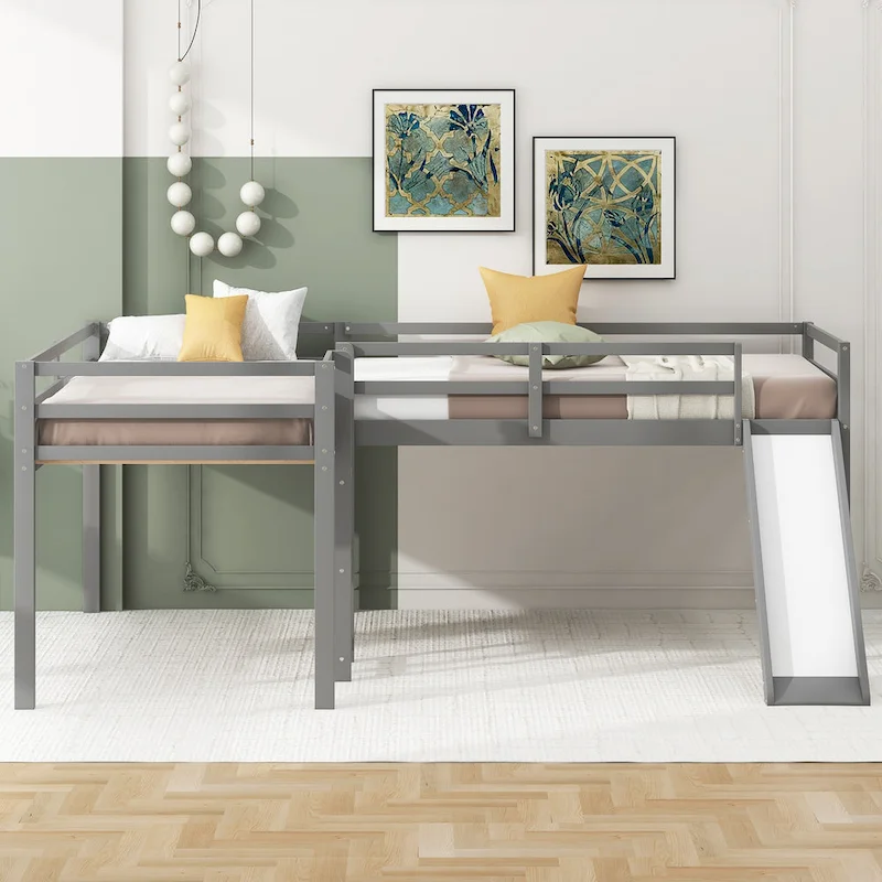 Loft Bed with Ladder and Slide