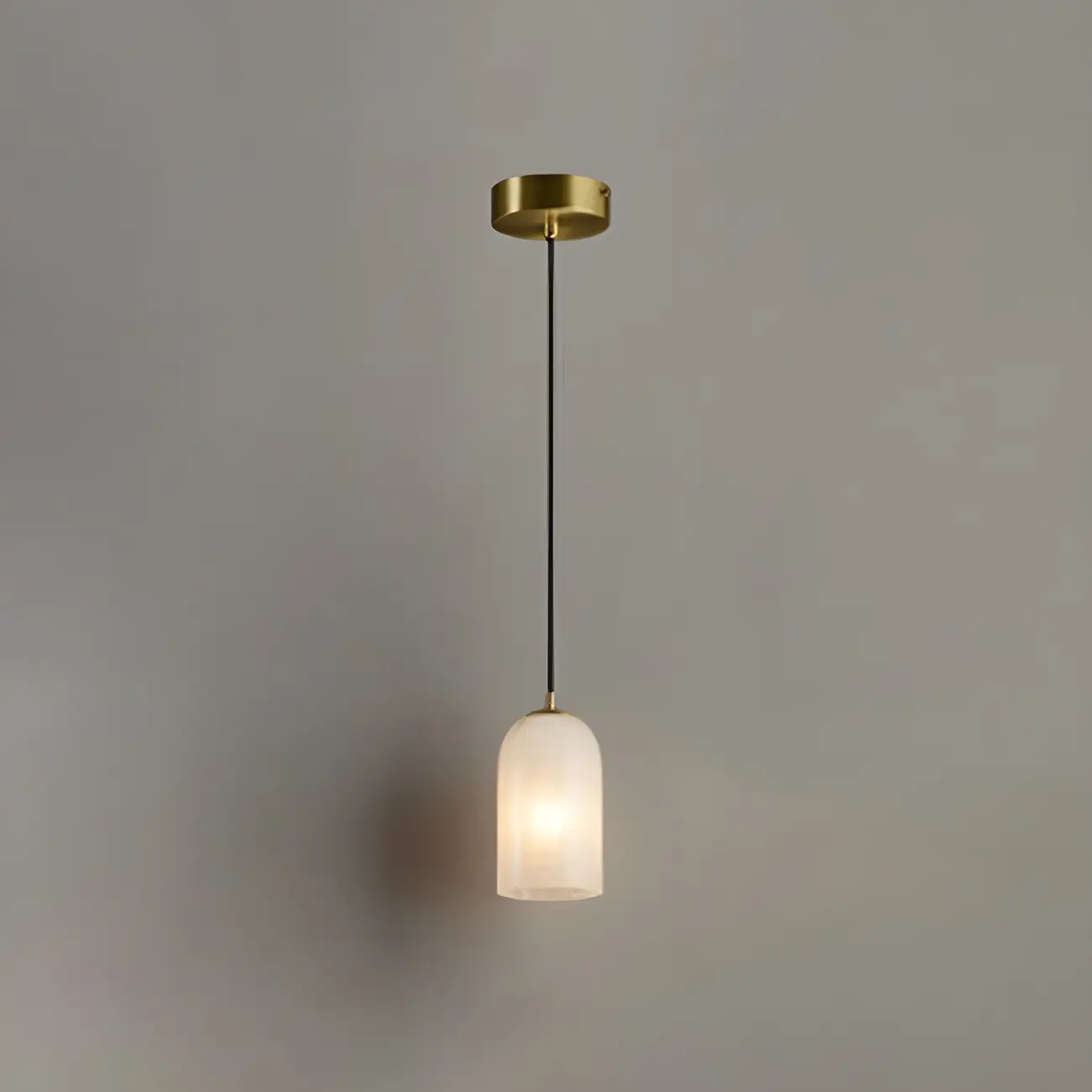 Minimalistic Alabaster White Bell Globe Pendant Light