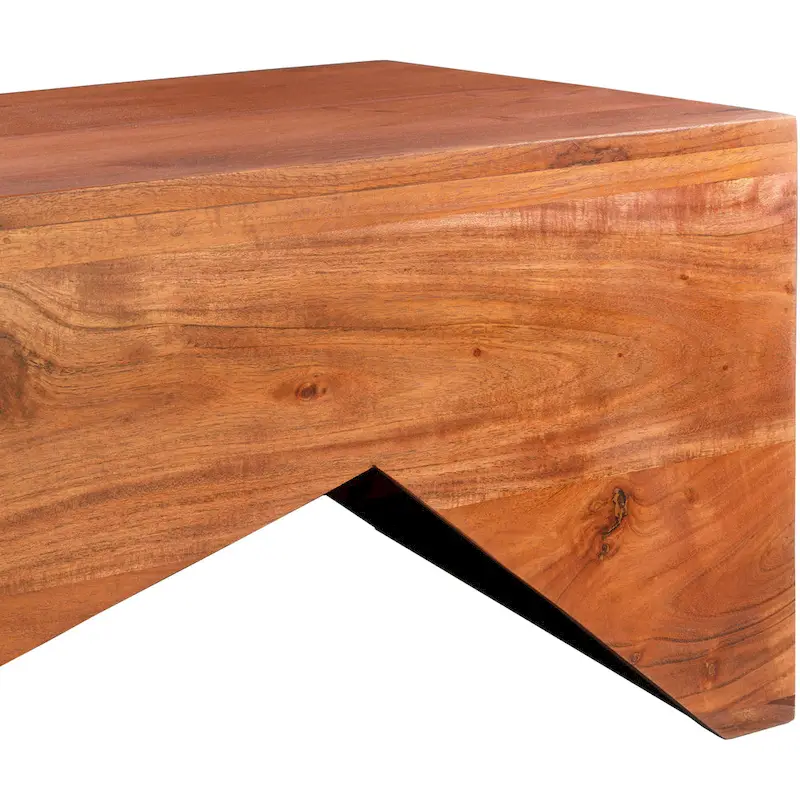Asma Modern Angular Wooden Coffee Table - 15H x 39W x 22D