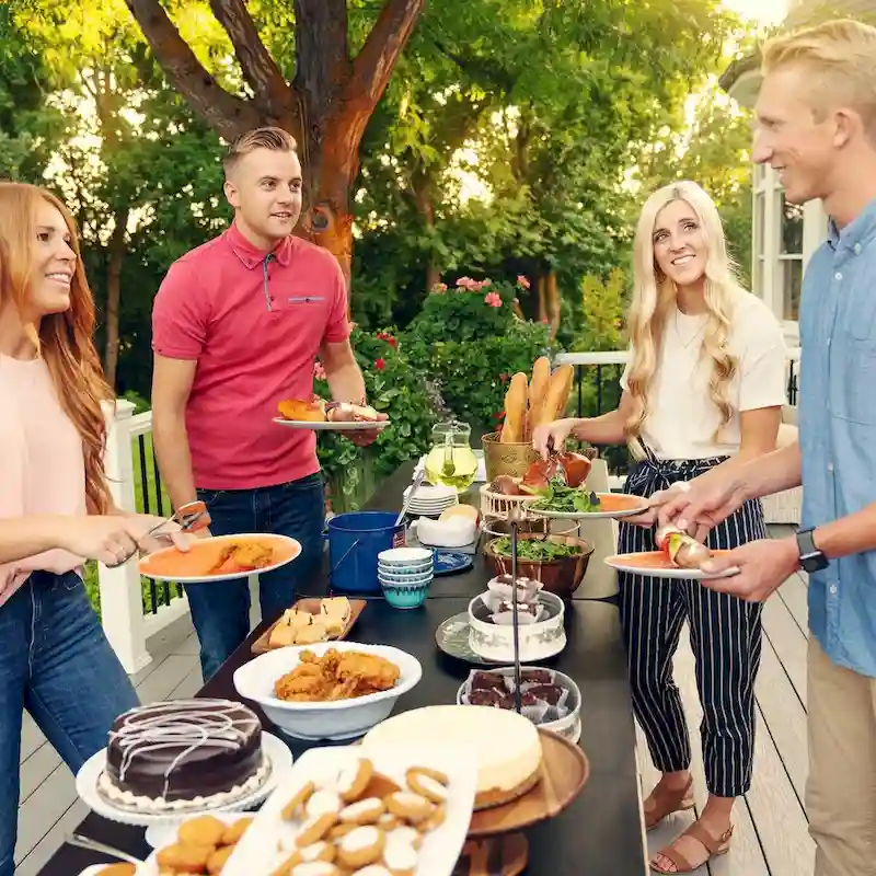 6-Foot Fold-In-Half Table, Black (Light Commercial)