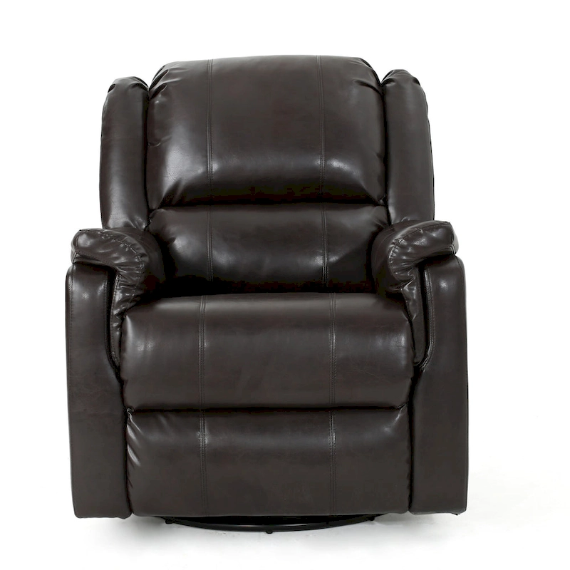 Roomfitters Fabric Glider Recliner with Swivel, Manual Reclining Chair