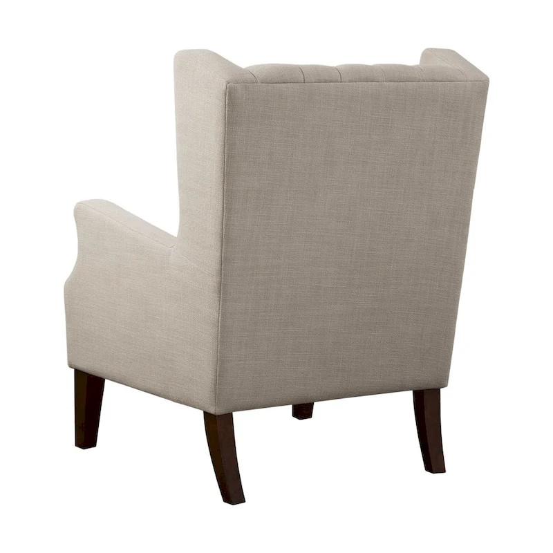 Madison Park Roan Linen Button Tufted Wing Chair