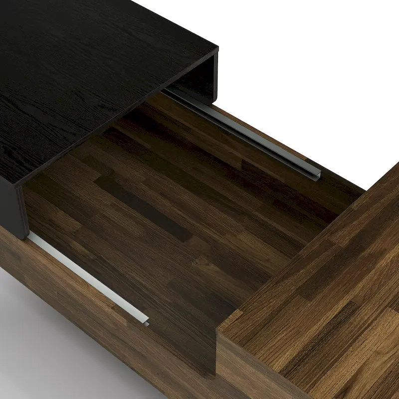 DH BASIC Transitional Brown 47-inch 1-shelf Coffee Table with Sliding Top by Denhour