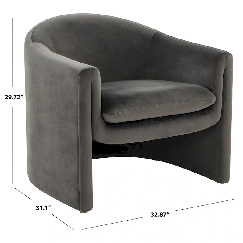 SAFAVIEH Couture Laylette Upholstered Accent Chair - 33 IN W x 31 IN D x 30 IN H