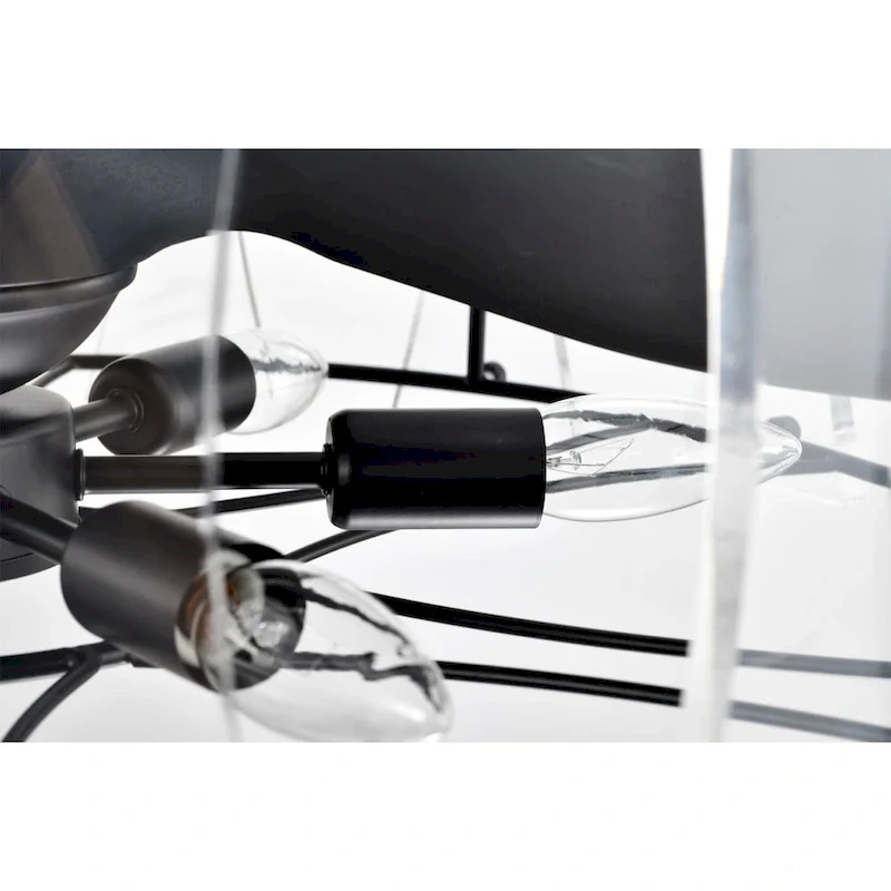 Vinney 25 Inch Modern style Fandelier Lighted with Remote