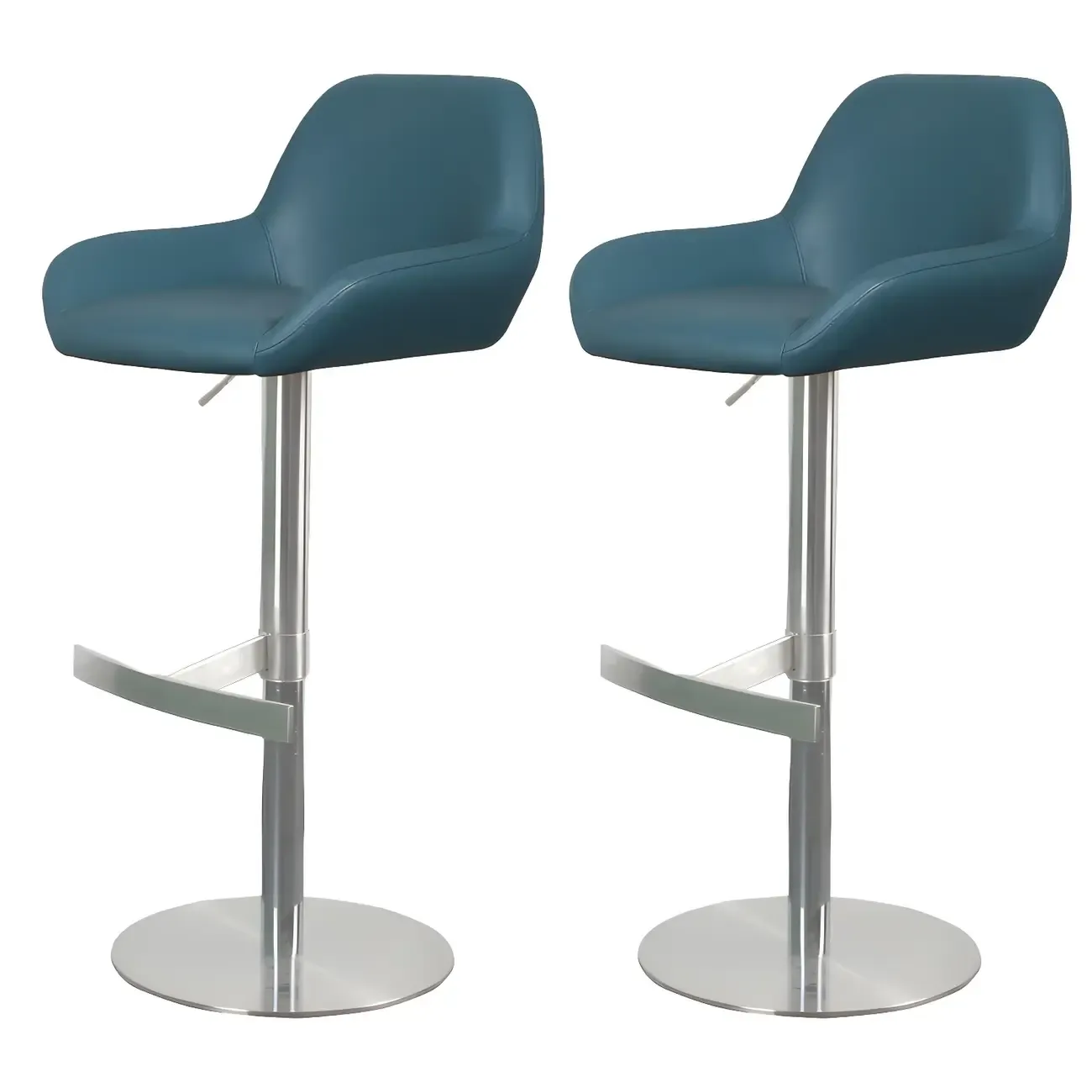 Glossy Metal Bucket Swivel Adjustable Bar Stools
