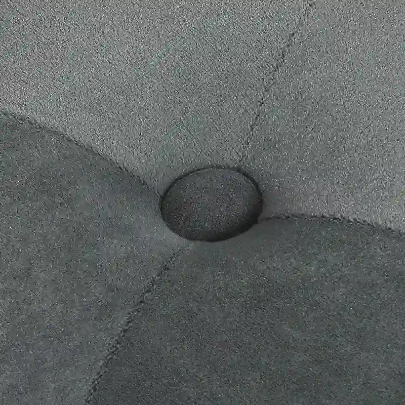 Adeco Tufted Round Ottoman - Upholstered Ottoman Footstool Foot Rest