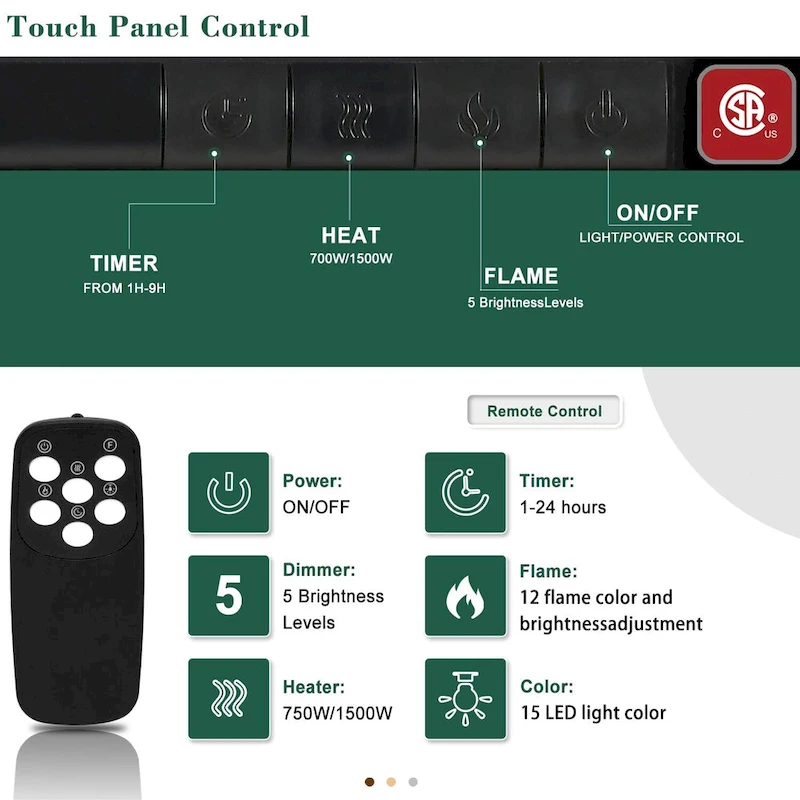 68 TV Cabinet with a 23 Electric Fireplace