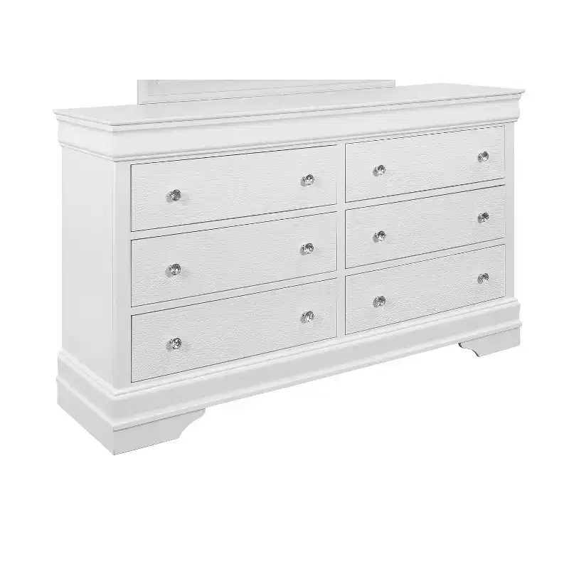 Metallic Grey 6-Drawer Dresser, Metal Frame, 1 Adult