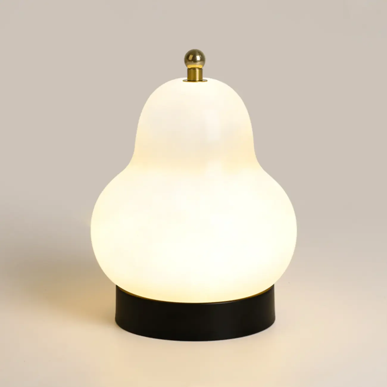 Cute Glass Pear Shape Bedside Lamp Direct Wired Electric