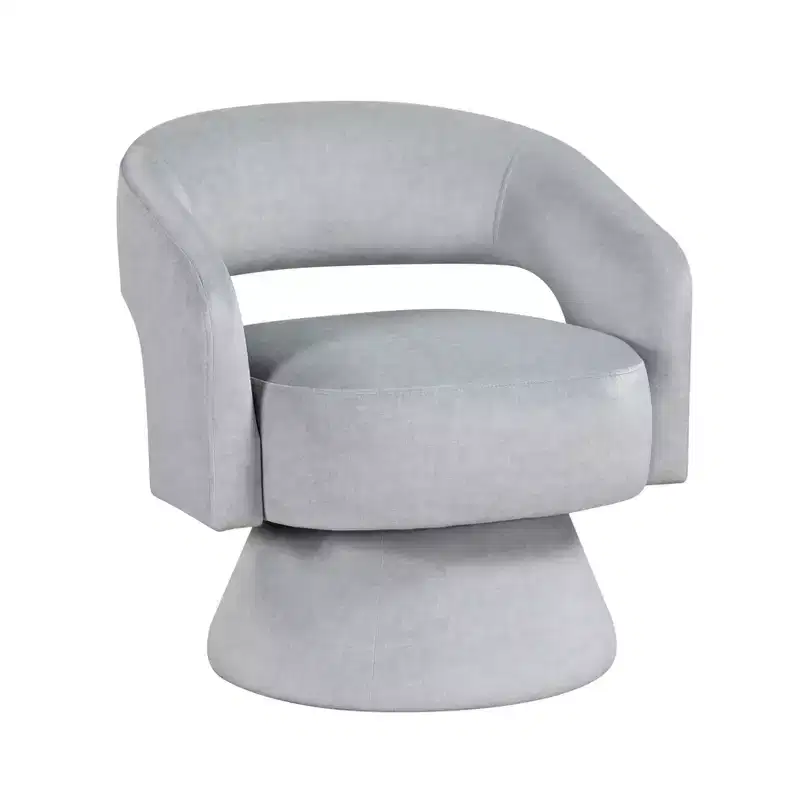 Velvet Swivel Accent Chair, 1-Seat