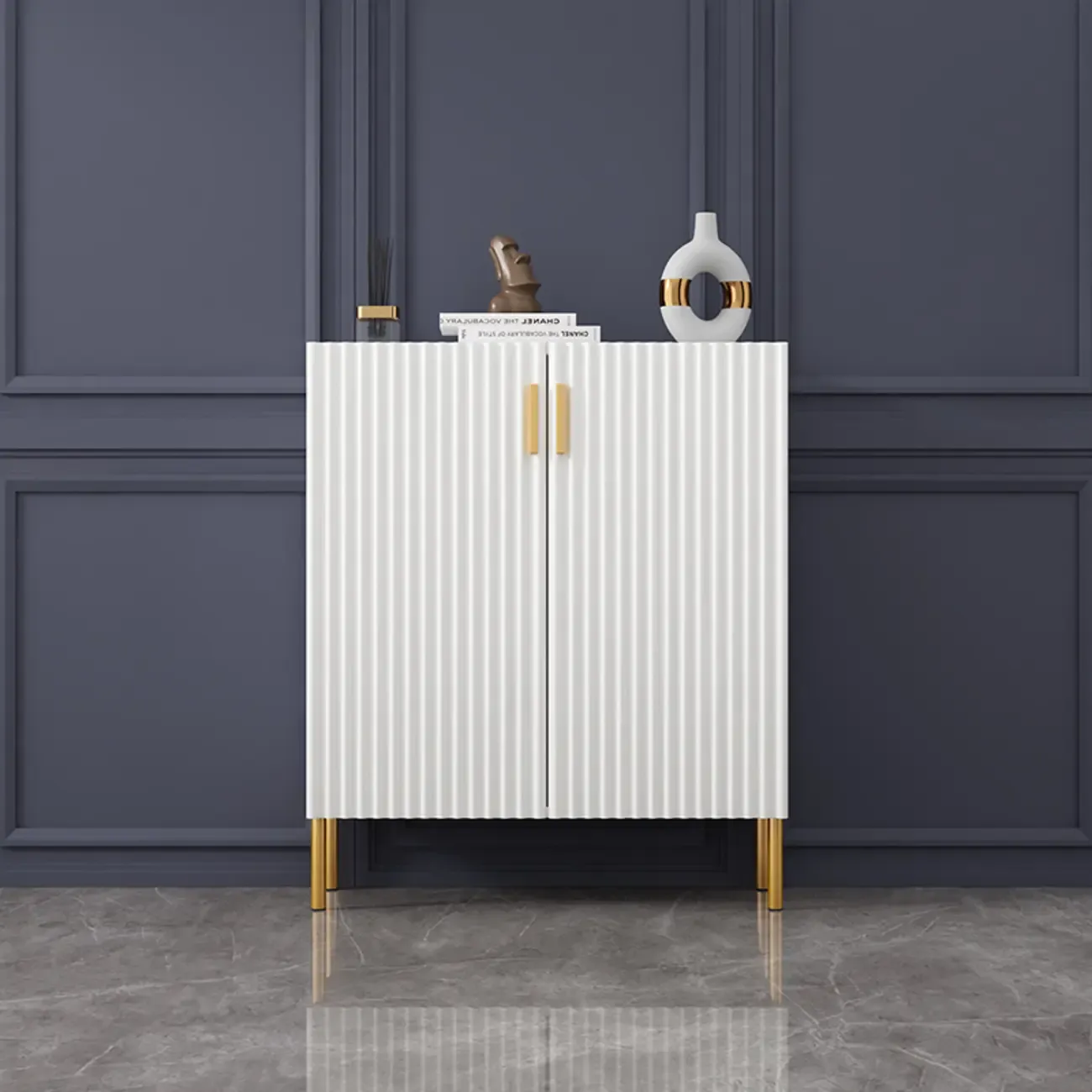 Modern Wood Shoe Storage Cabinet for Small Space