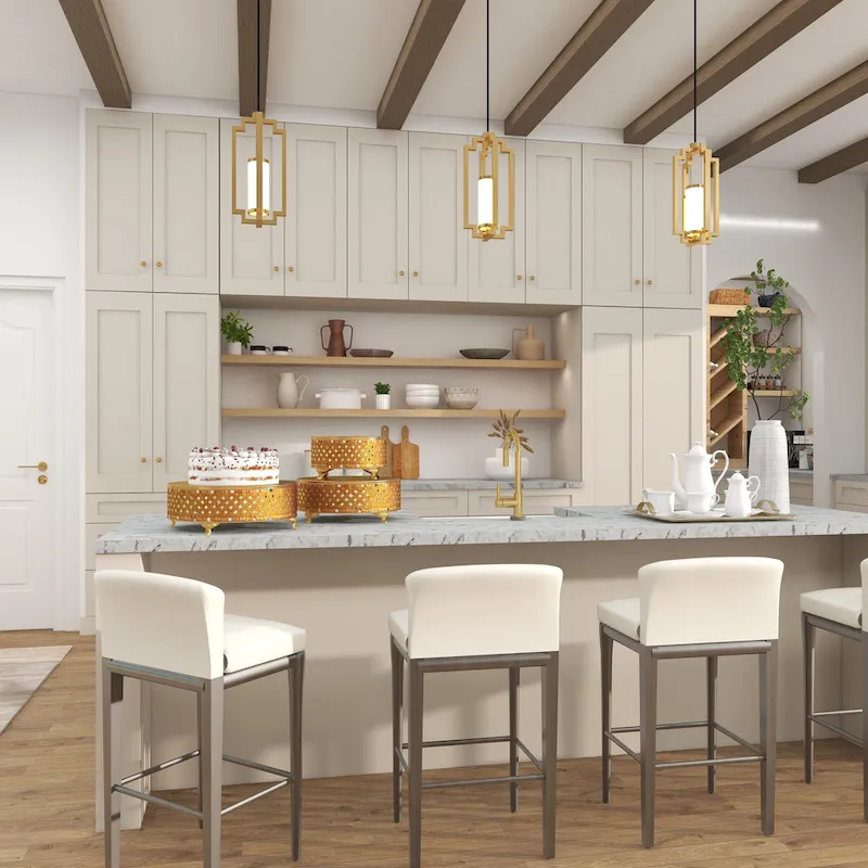 Amazing Set of Three Metal Mosaic Cake Stand