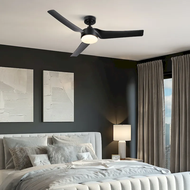 Modern 52  Smart Ceiling Fan with Dimmable Light Kit & Remote