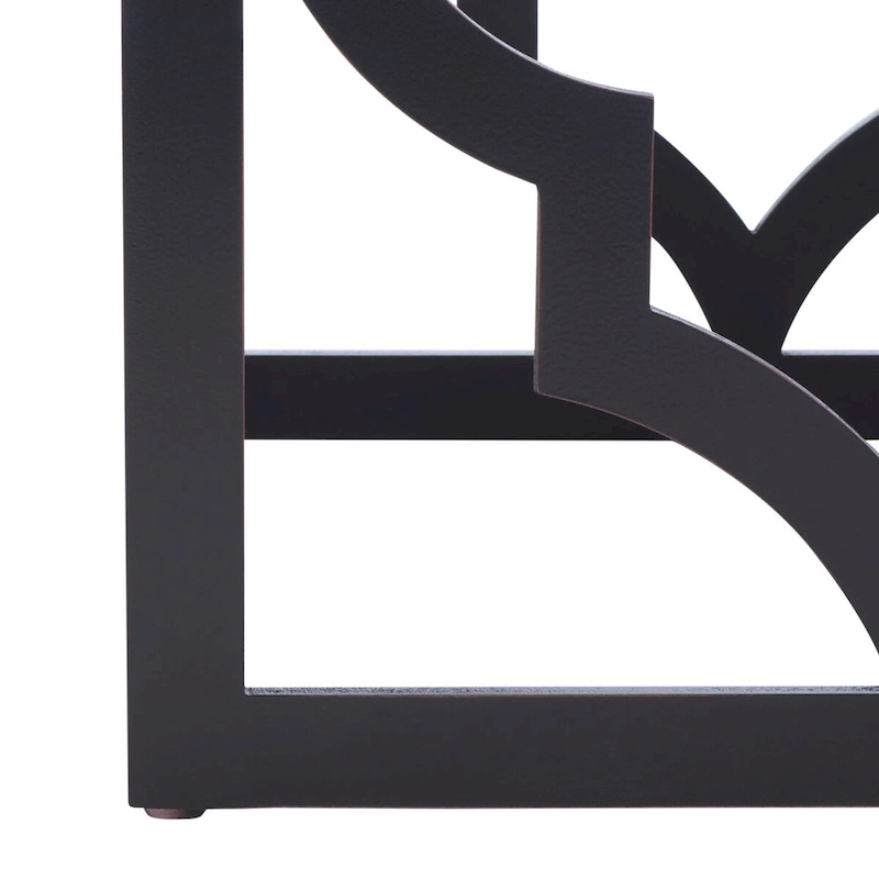 SAFAVIEH Grayce Trellis Silver Leaf End Table. - 19  W x 19  D x 23  H - 19Wx19Dx23H